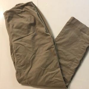 Khaki chino crop pant